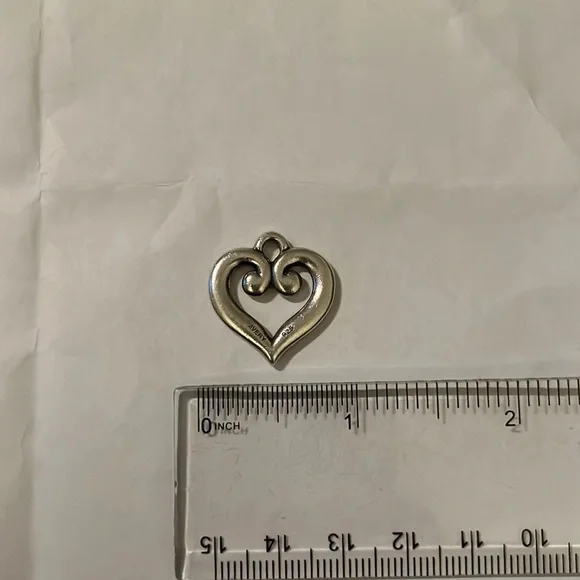 Retired scroll heart pendant by James Avery - Picture 7 of 7
